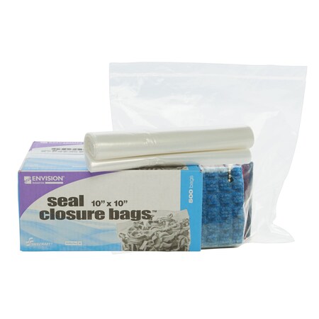 Clear Resealable Zipper Seal Storage Bags 10 X 10, PK500